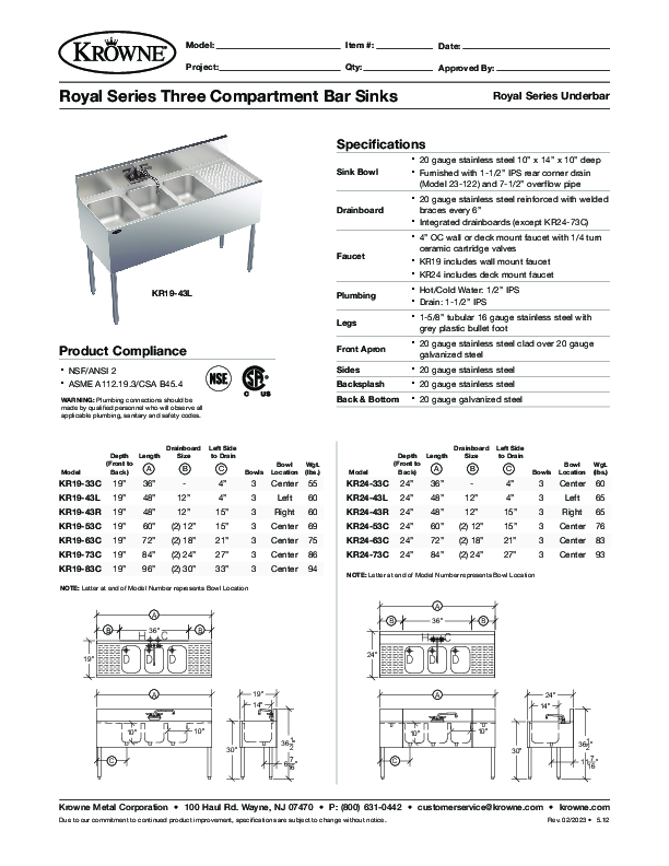 Cutsheet