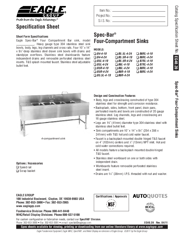 Cutsheet