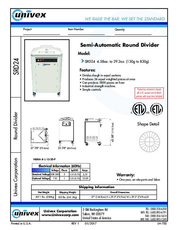 Cutsheet