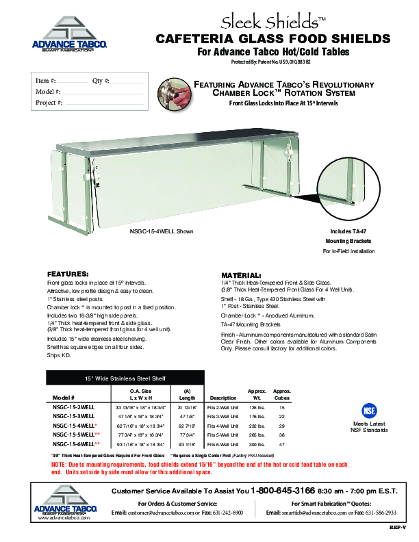 Cutsheet