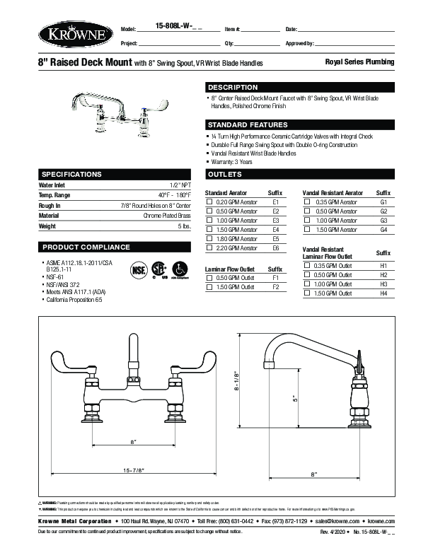 Cutsheet