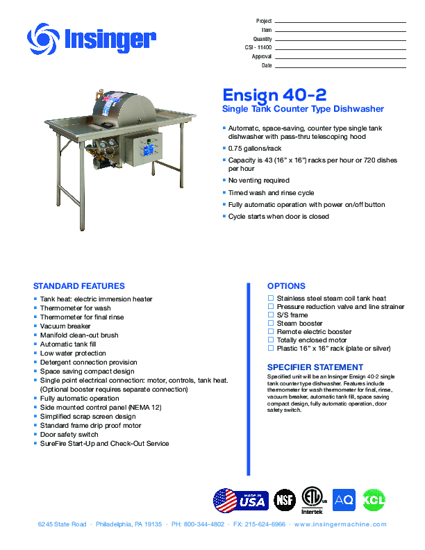 Cutsheet