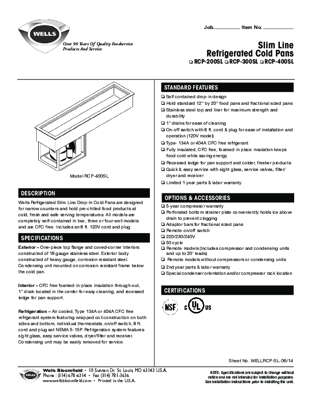 Cutsheet