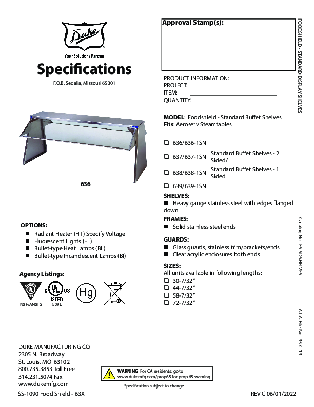 Cutsheet