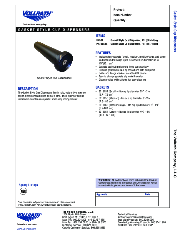 Cutsheet