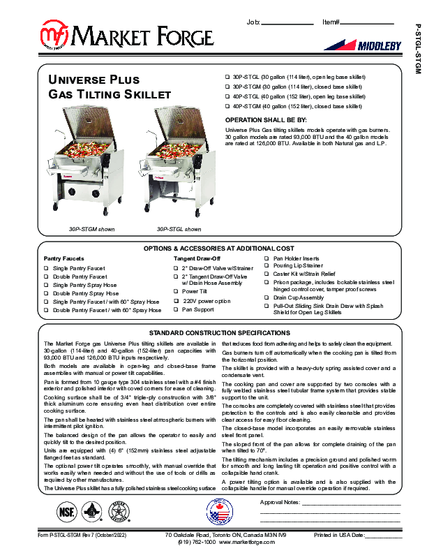 Cutsheet