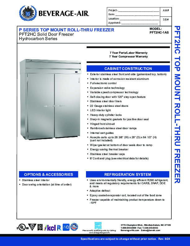 Cutsheet