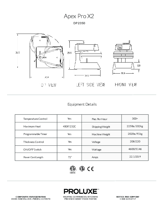 Cutsheet