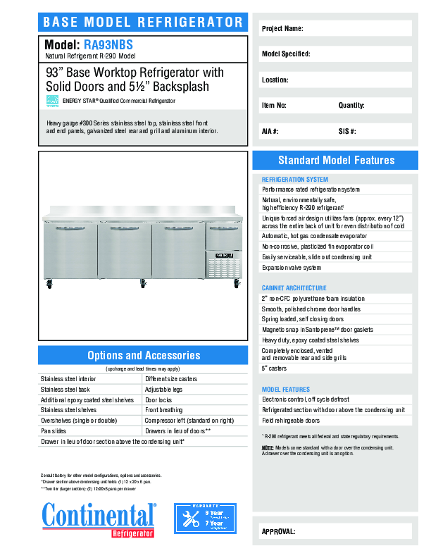 Cutsheet