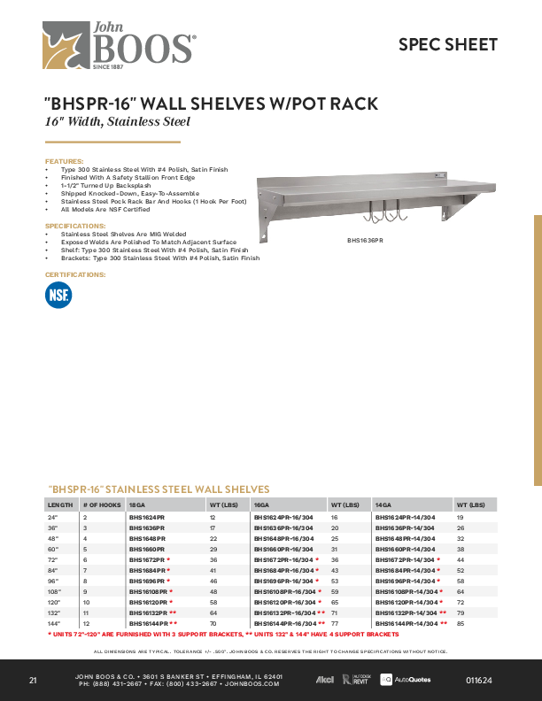 Cutsheet