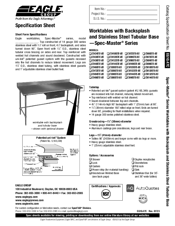 Cutsheet