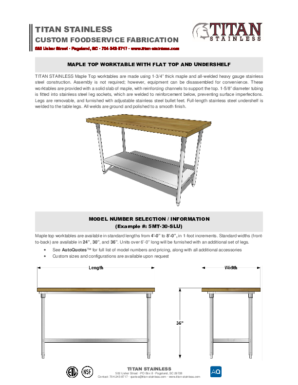 Cutsheet