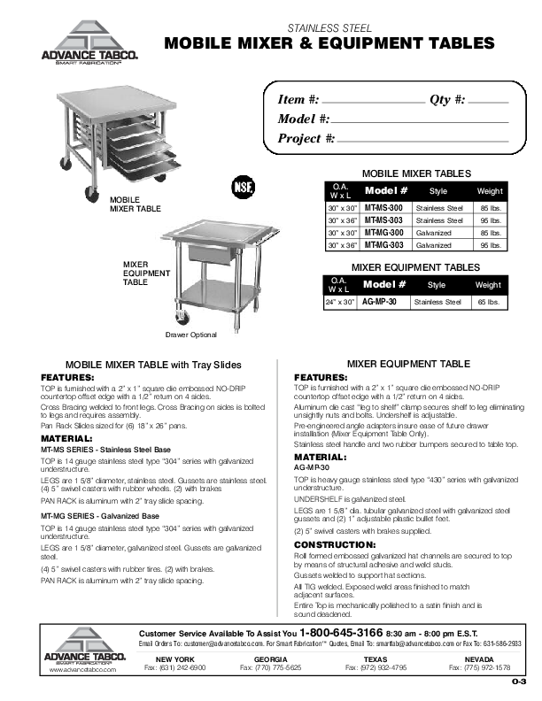 Cutsheet