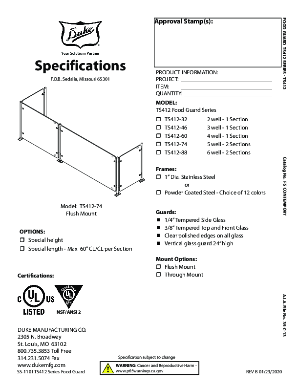 Cutsheet