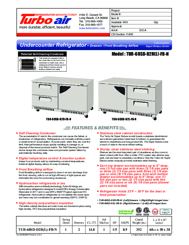 Cutsheet