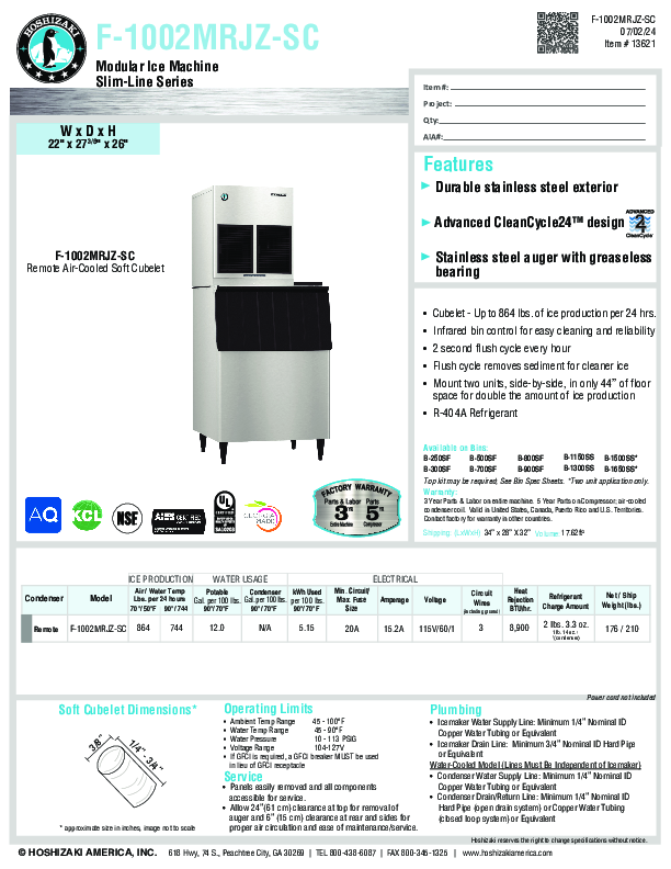 Cutsheet