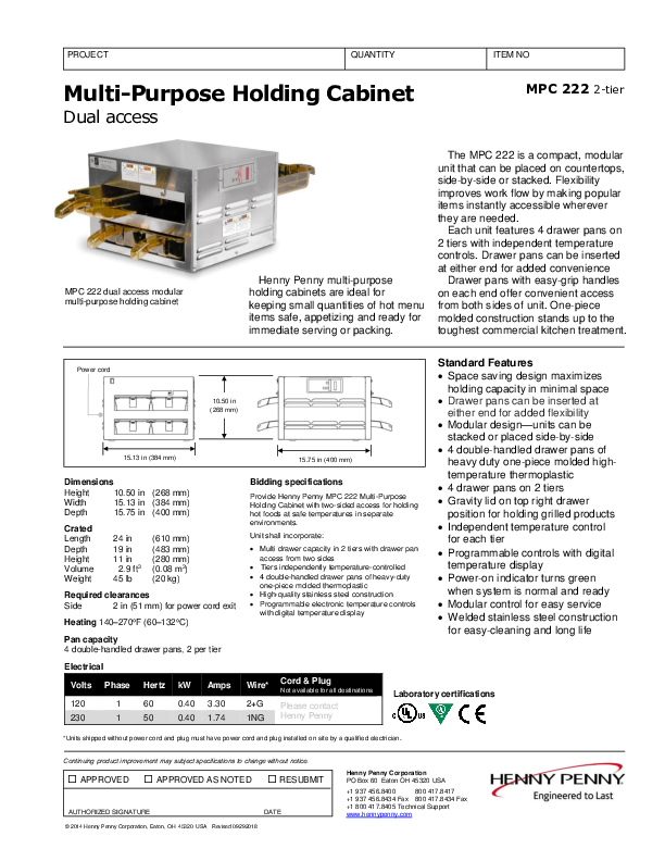 Cutsheet