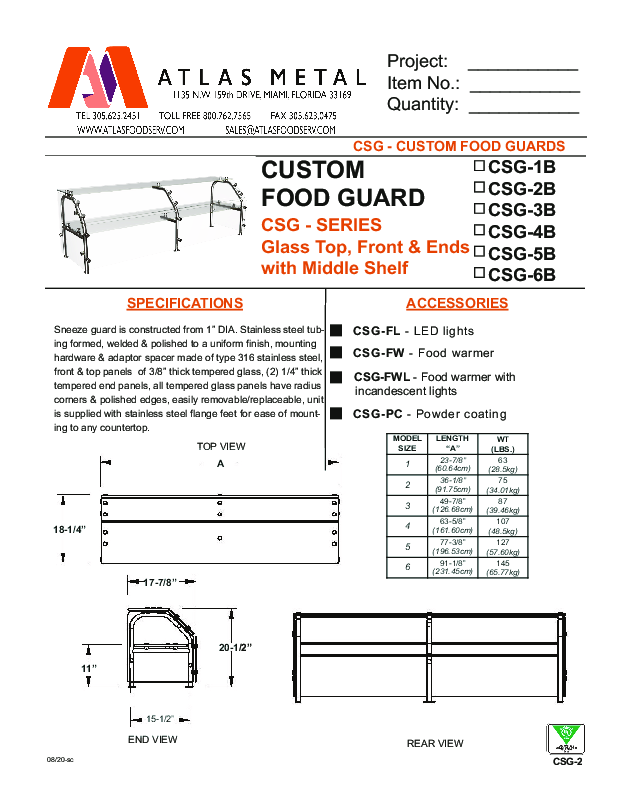 Cutsheet