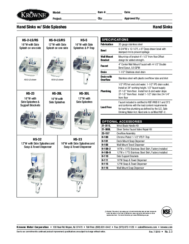 Cutsheet