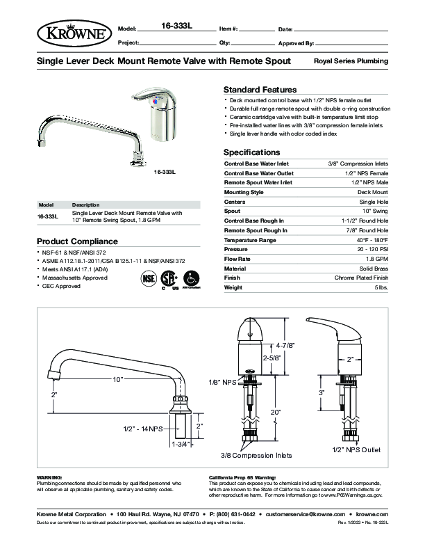 Cutsheet