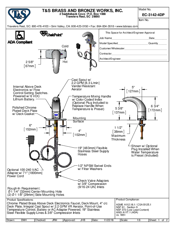 Cutsheet