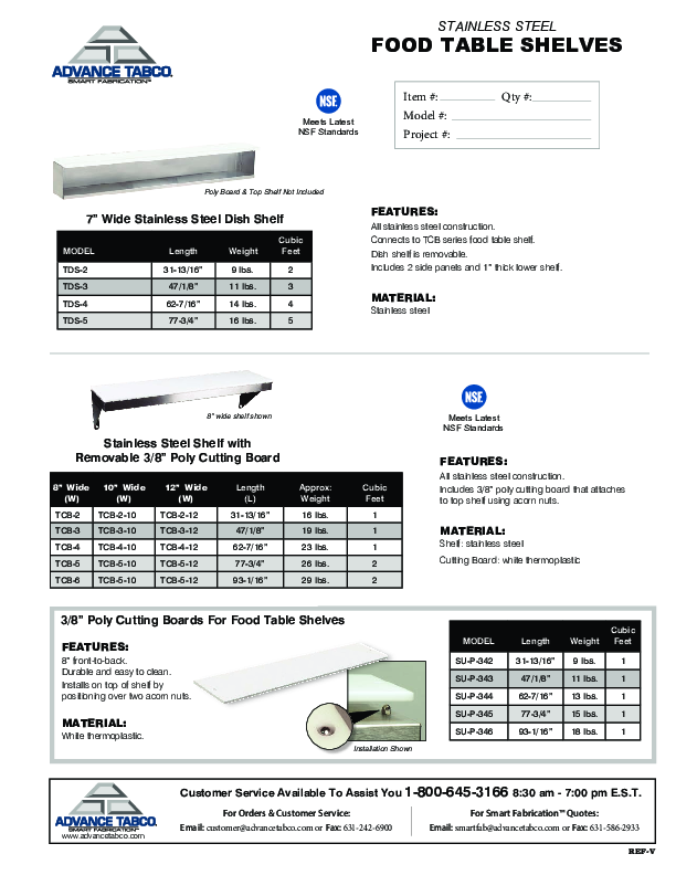 Cutsheet