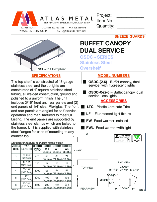 Cutsheet