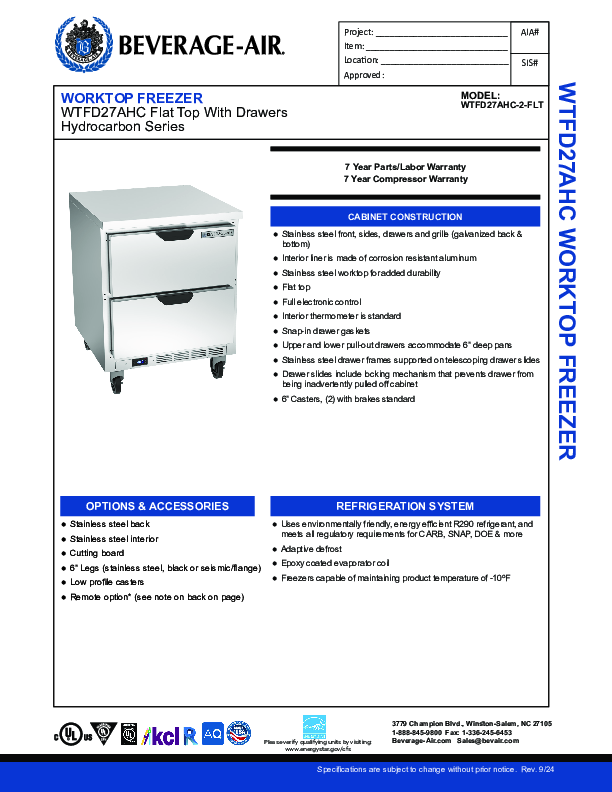 Cutsheet