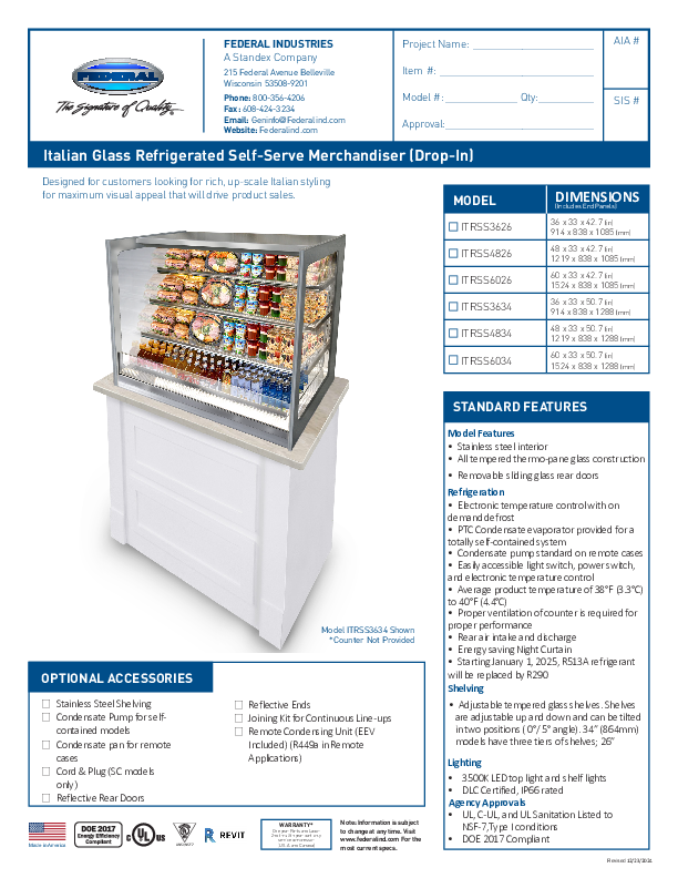 Cutsheet