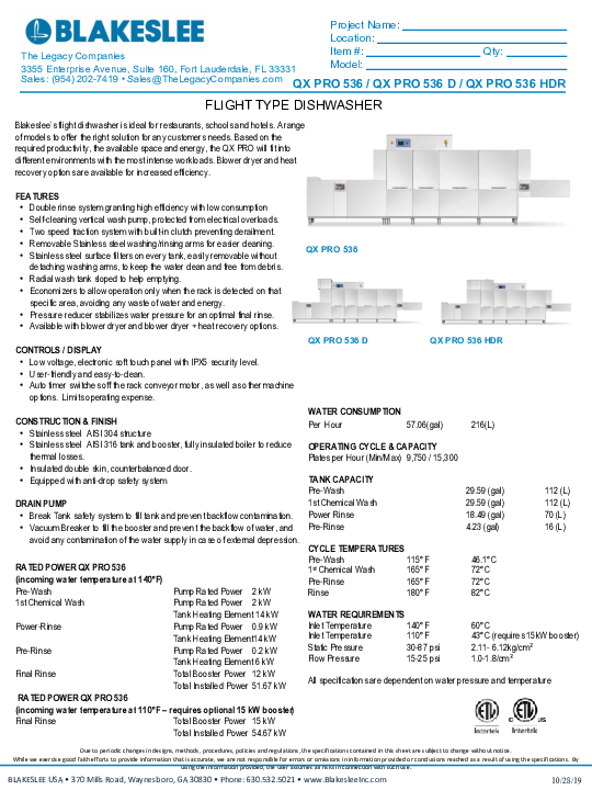 Cutsheet