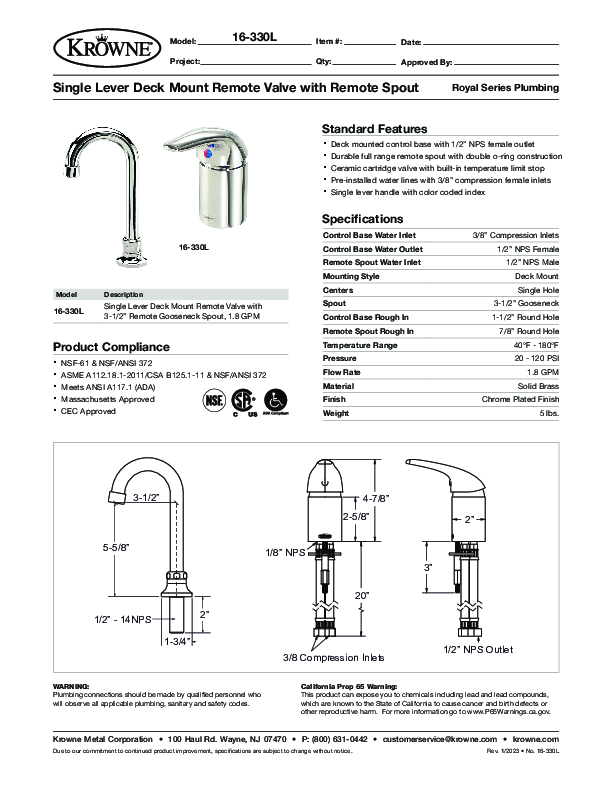 Cutsheet