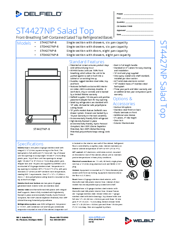 Cutsheet