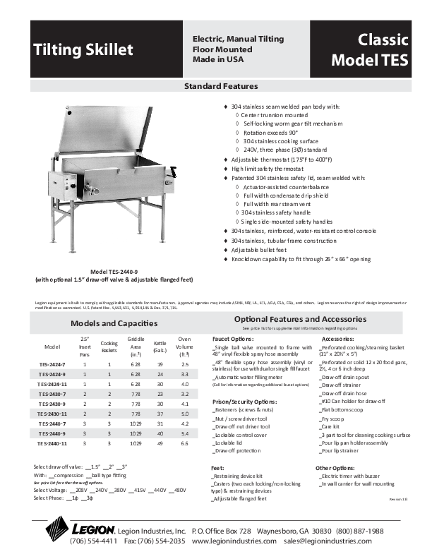 Cutsheet