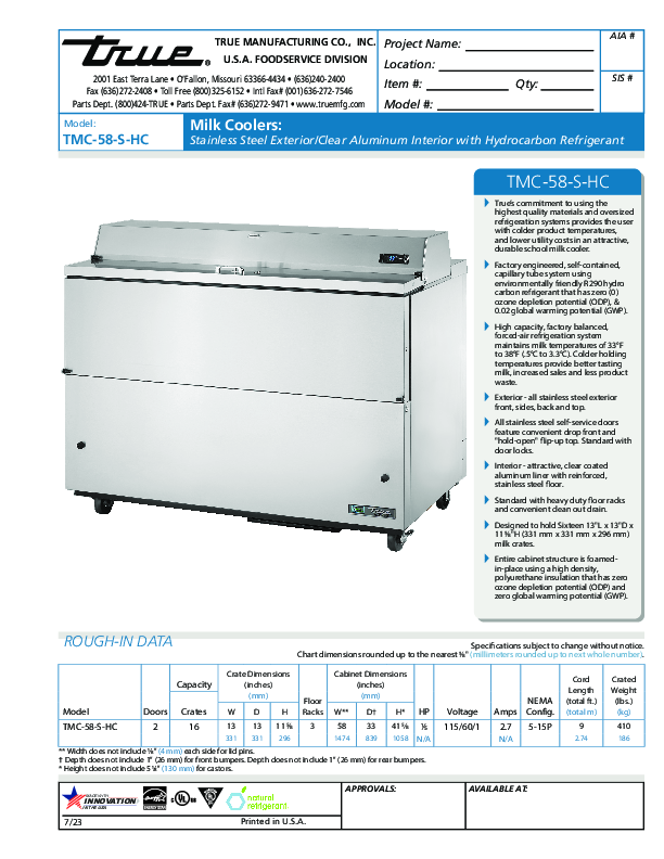 Cutsheet