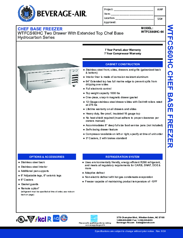 Cutsheet