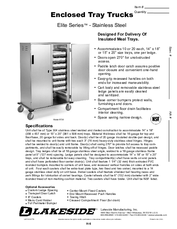 Cutsheet