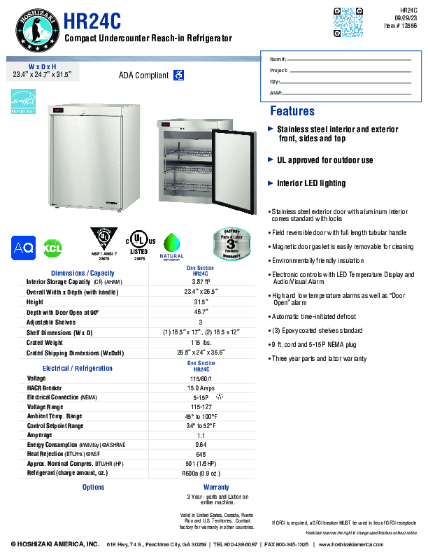 Cutsheet