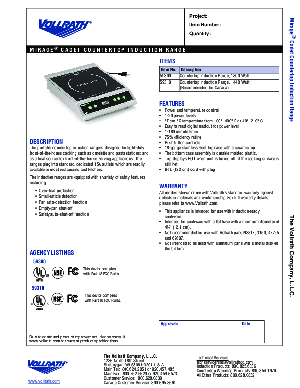 Cutsheet