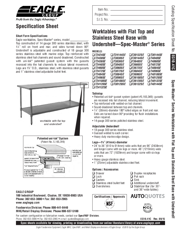 Cutsheet