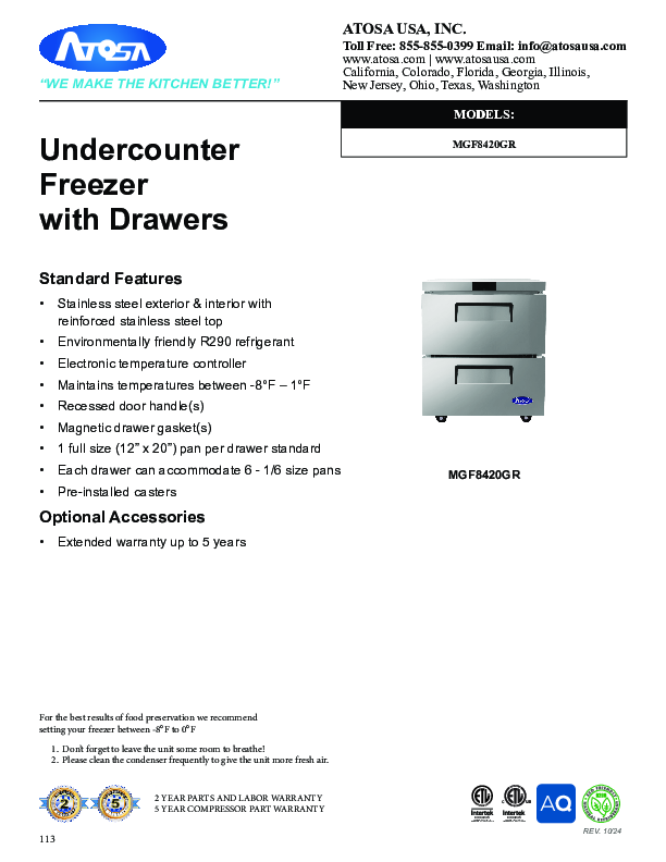 Cutsheet