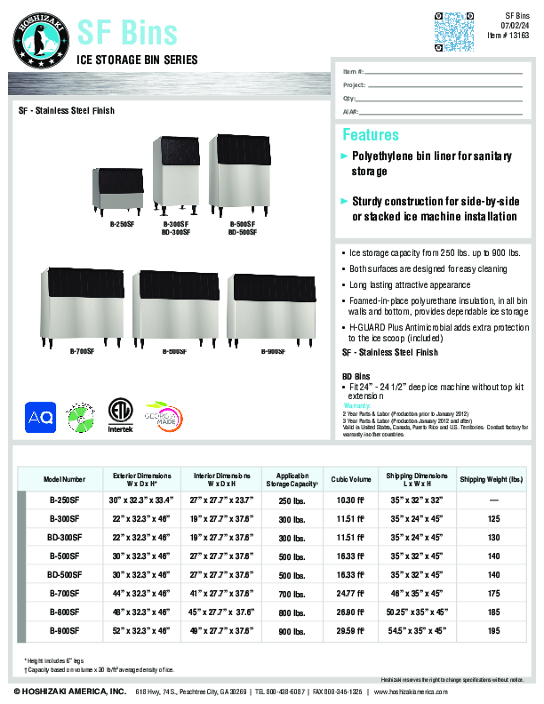 Cutsheet