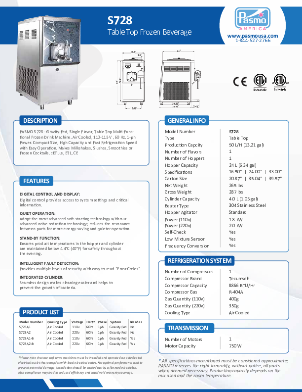 Cutsheet