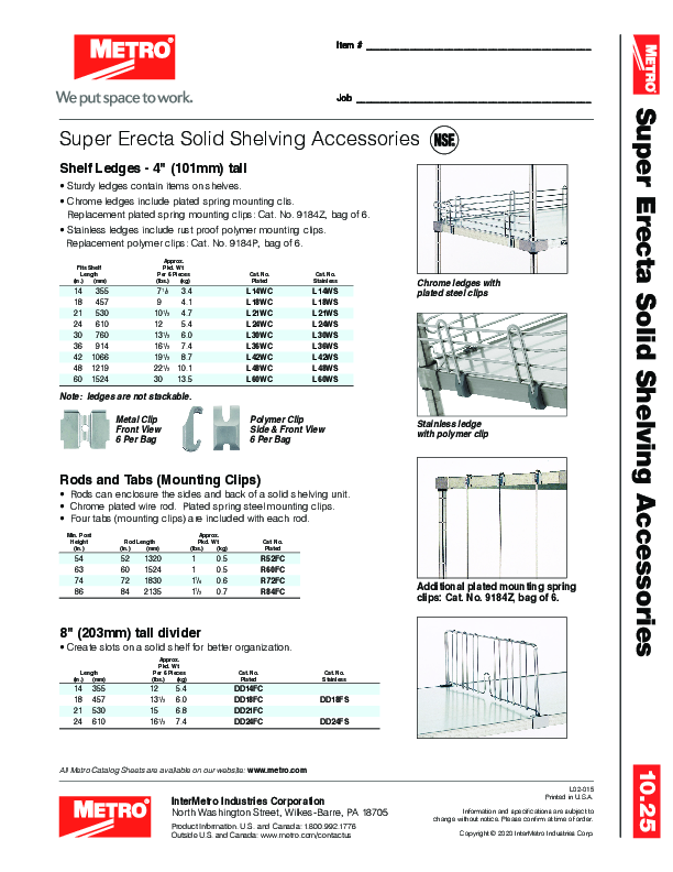 Cutsheet