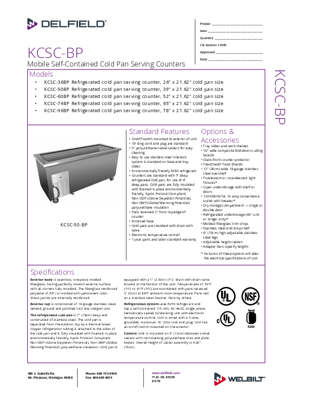 Cutsheet