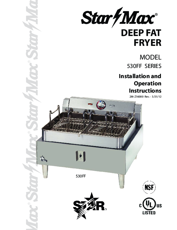 Star 530FF StarMax® Fryer Electric Countertop