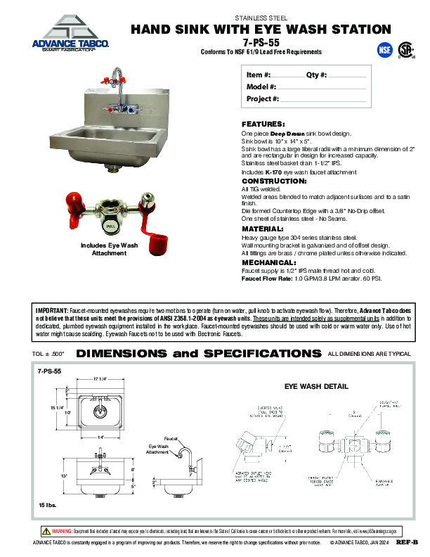 Cutsheet