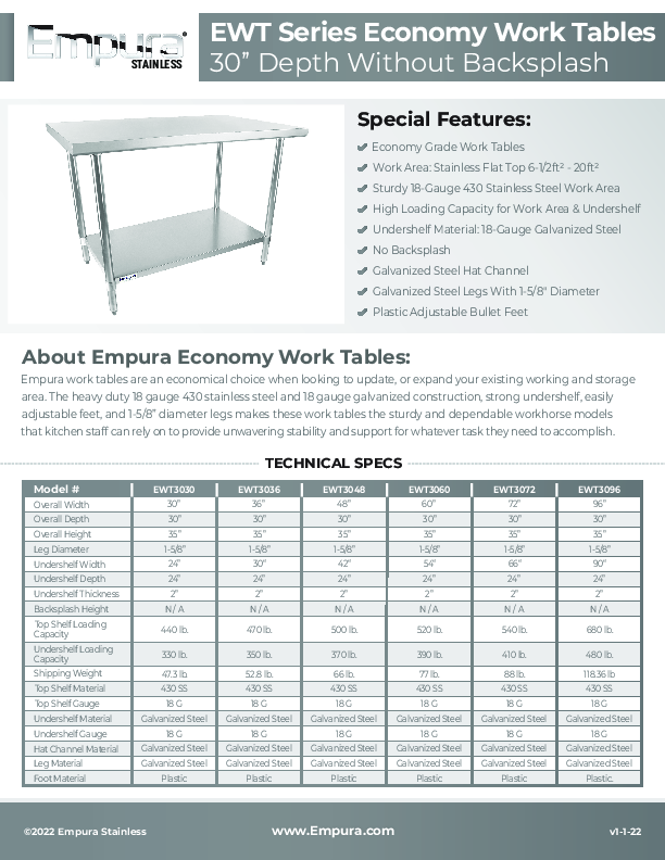 Cutsheet