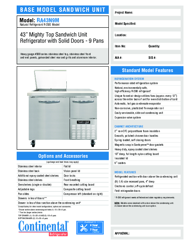 Cutsheet