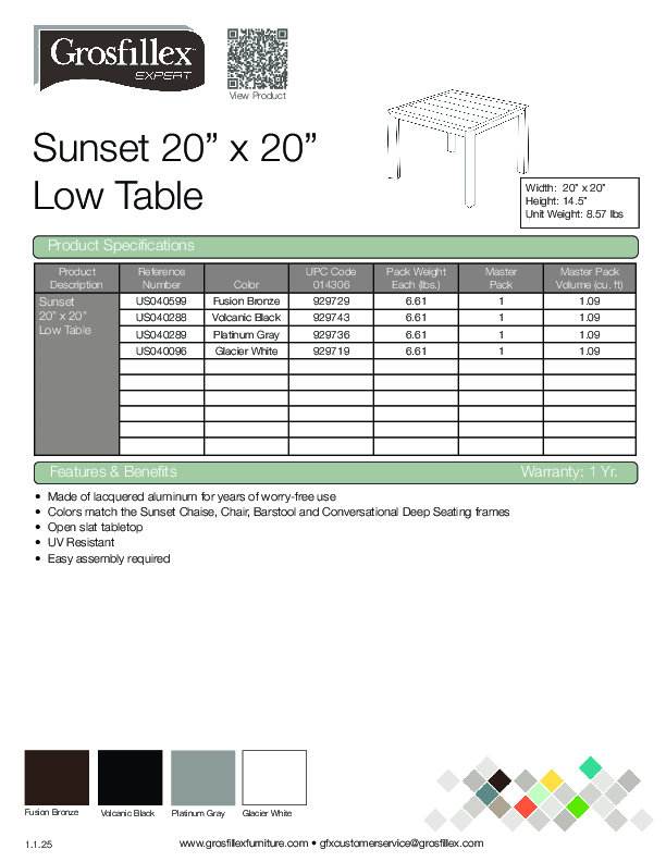 Cutsheet