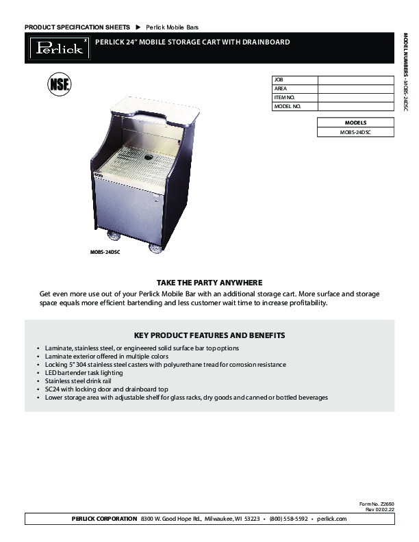 Cutsheet